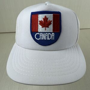 Canada Hat Cap Snap Back 1998 Calgary Olympic Winter Games Mesh White